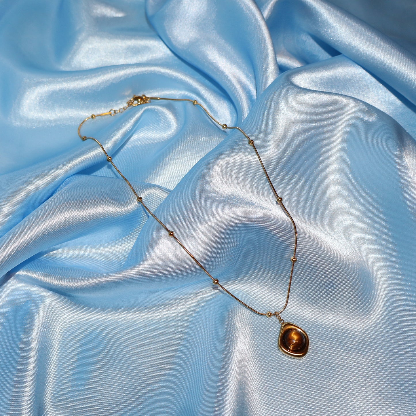 gold tigers eye necklace