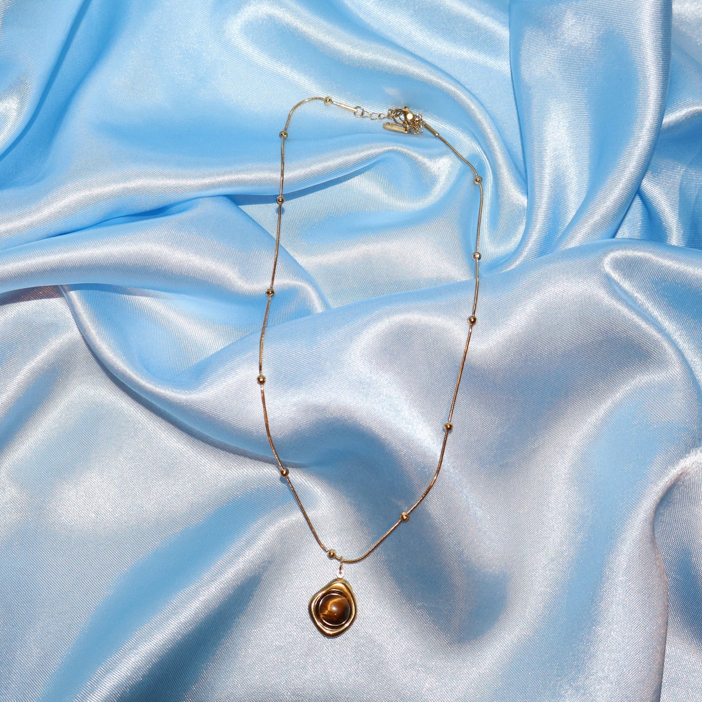 gold tigers eye necklace