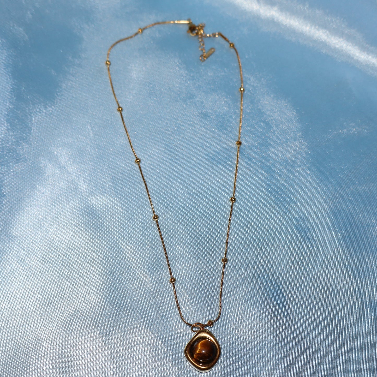 gold tigers eye necklace