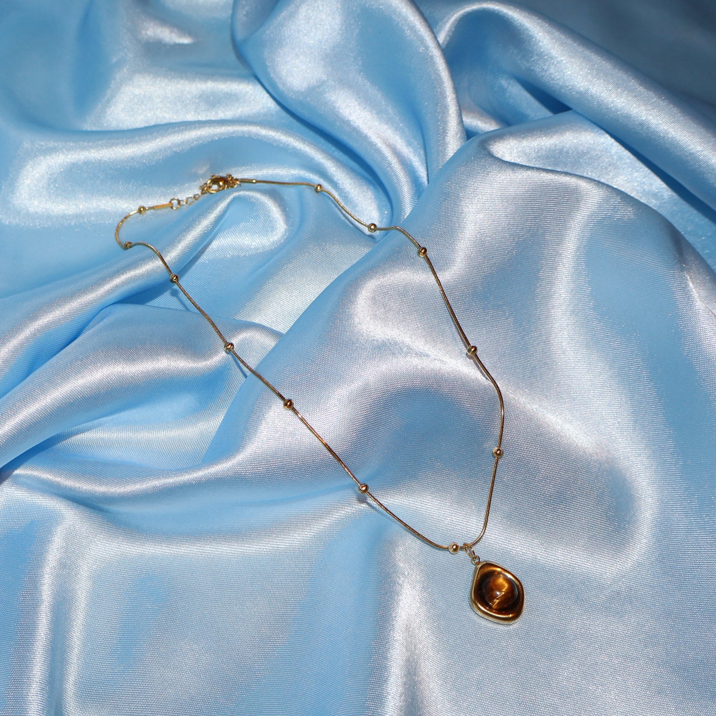 gold tigers eye necklace