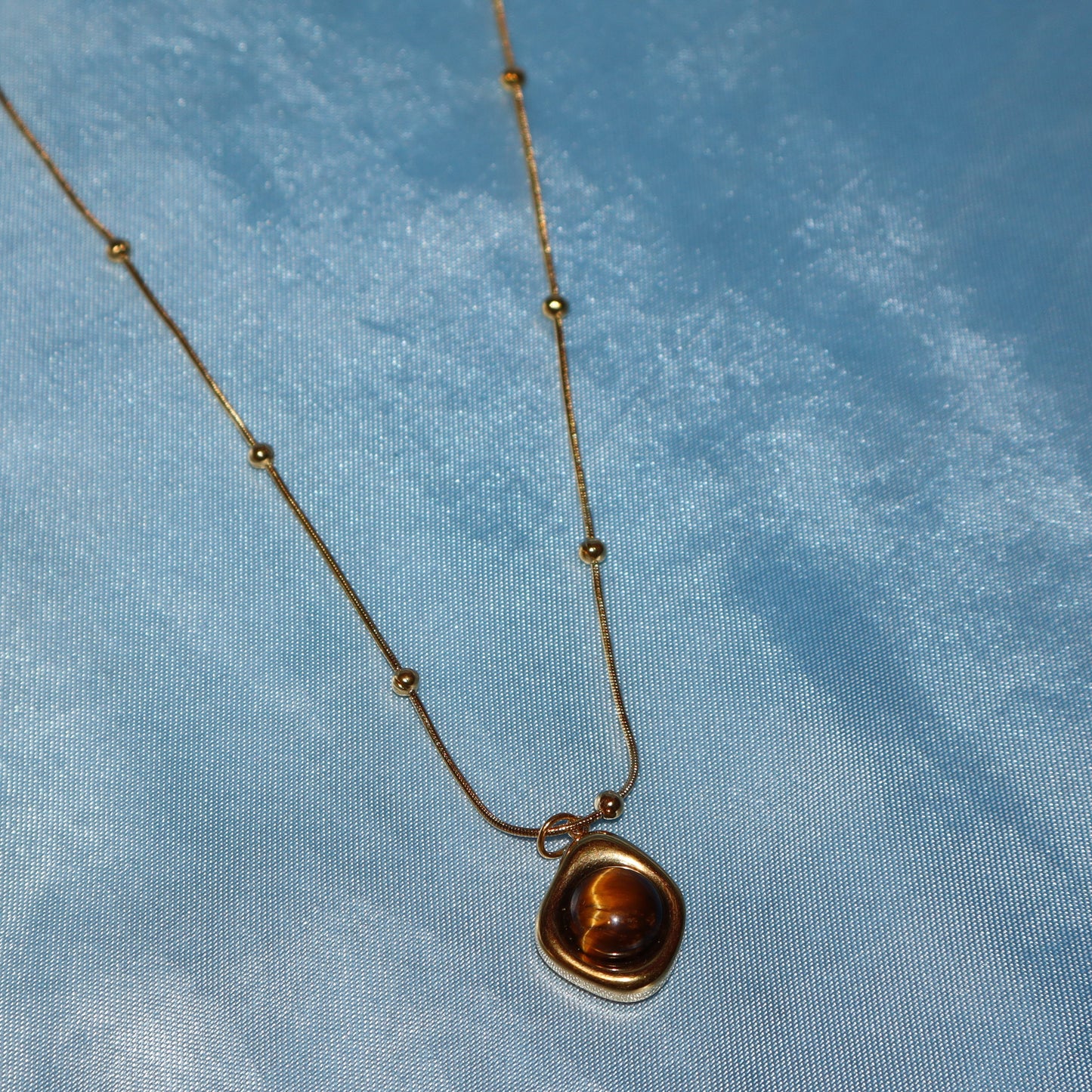gold tigers eye necklace