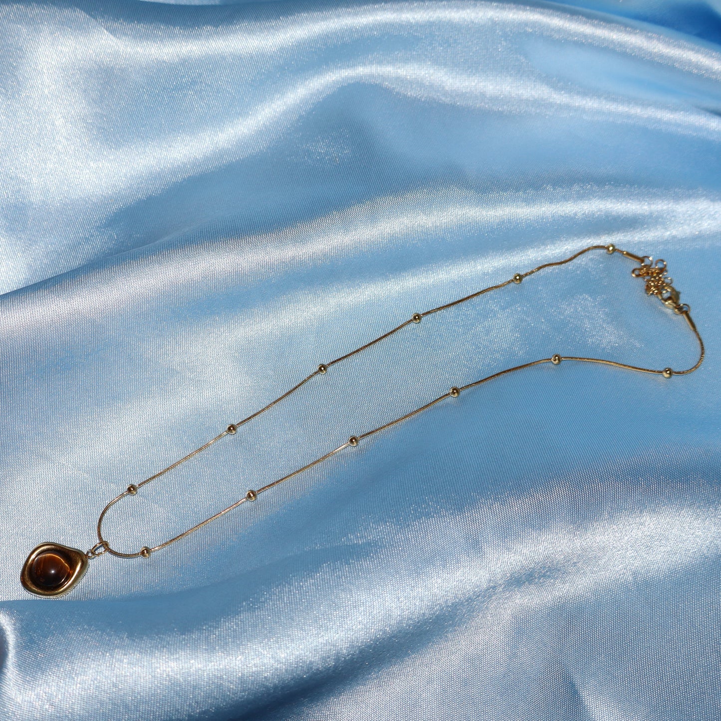 gold tigers eye necklace