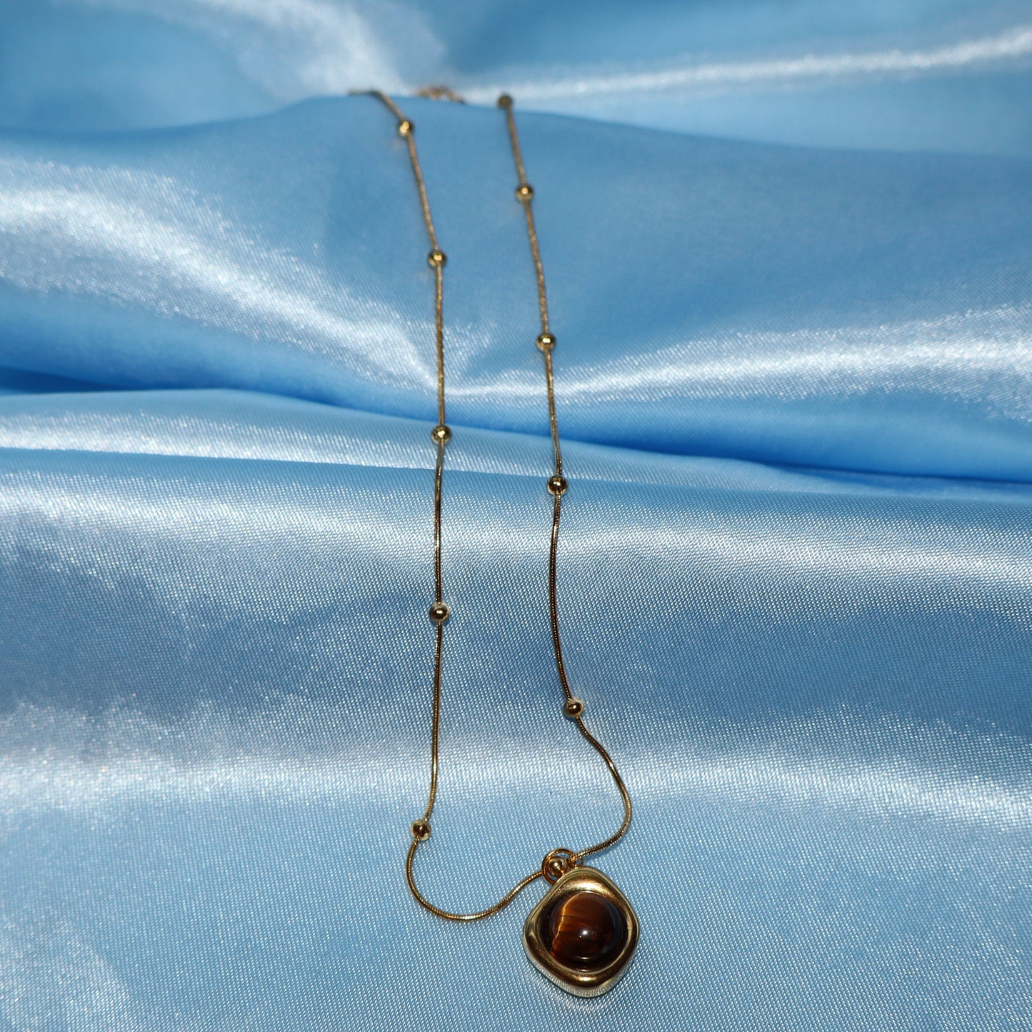 gold tigers eye necklace