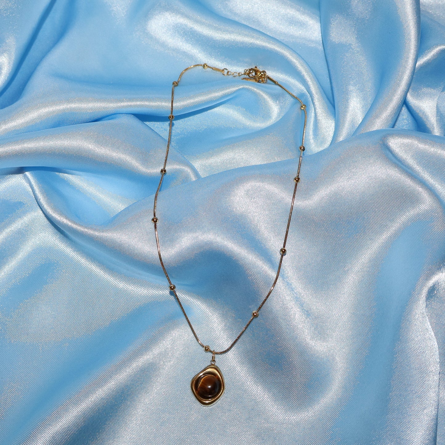 gold tigers eye necklace