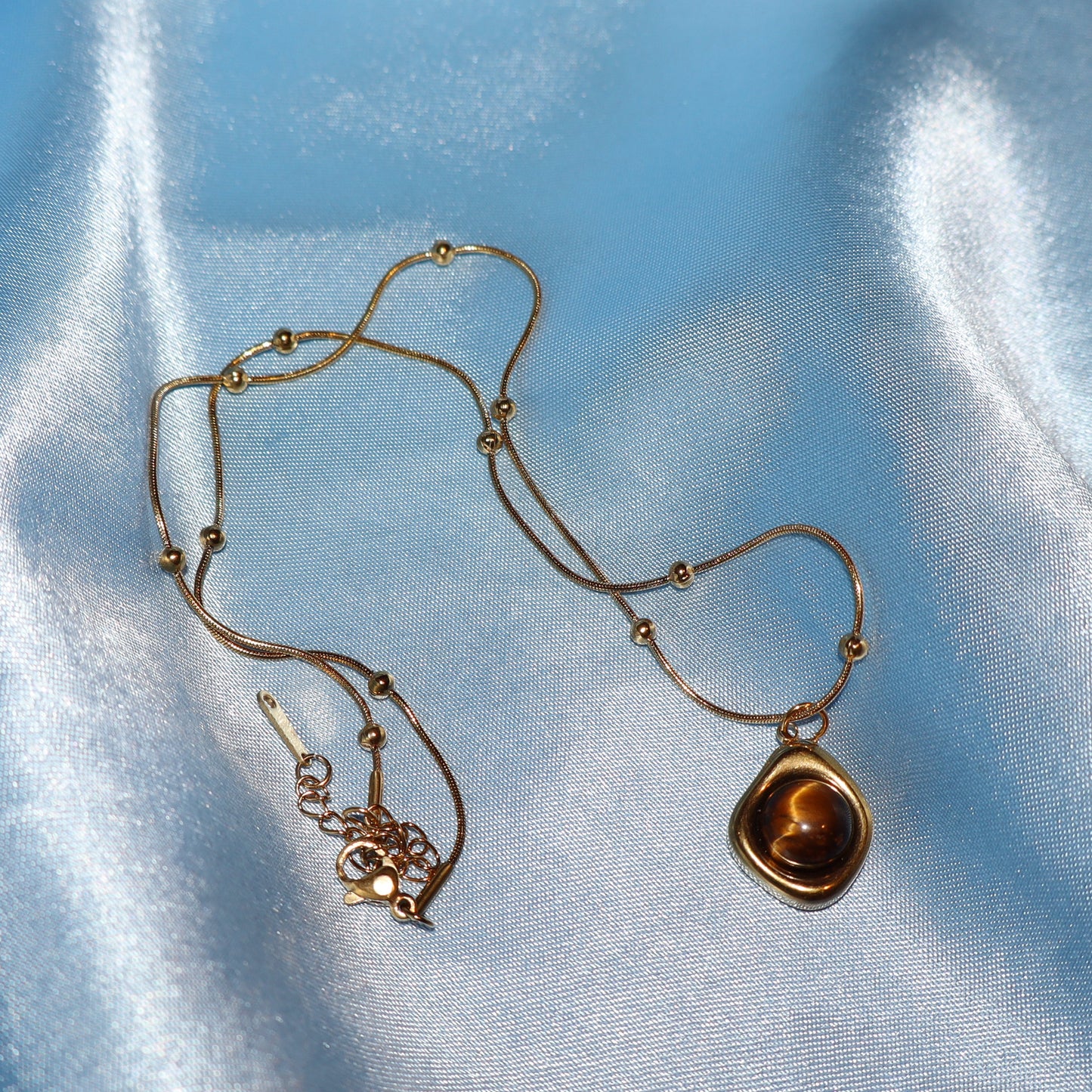 gold tigers eye necklace