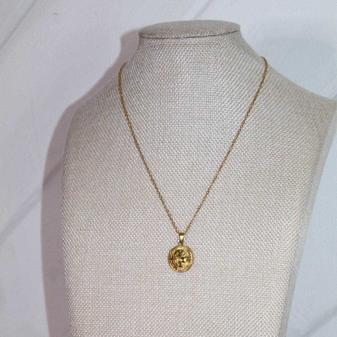 gold coin necklace