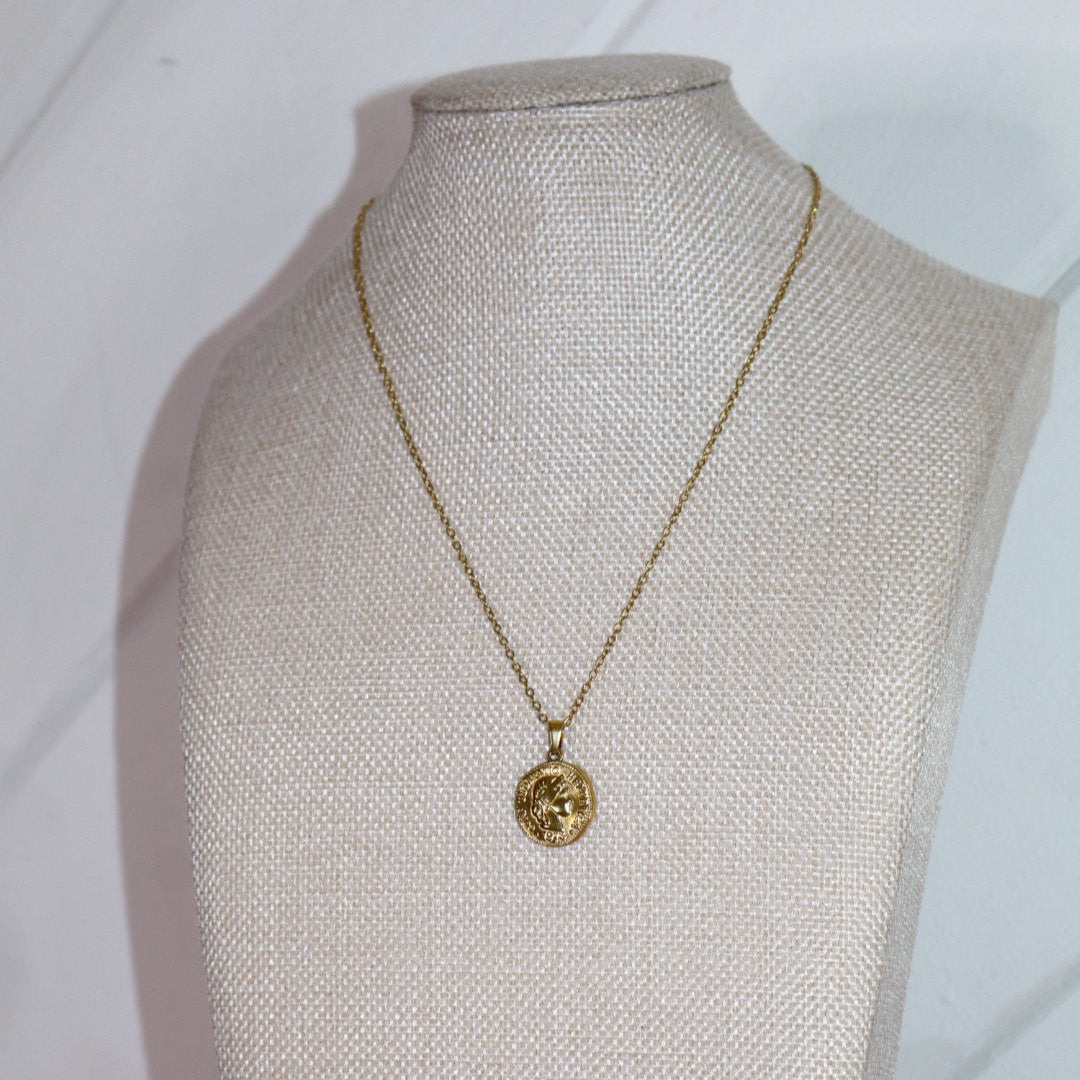 gold coin necklace