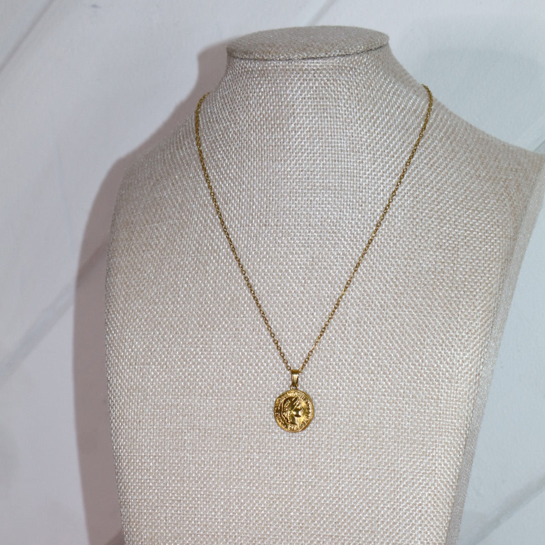 gold coin necklace