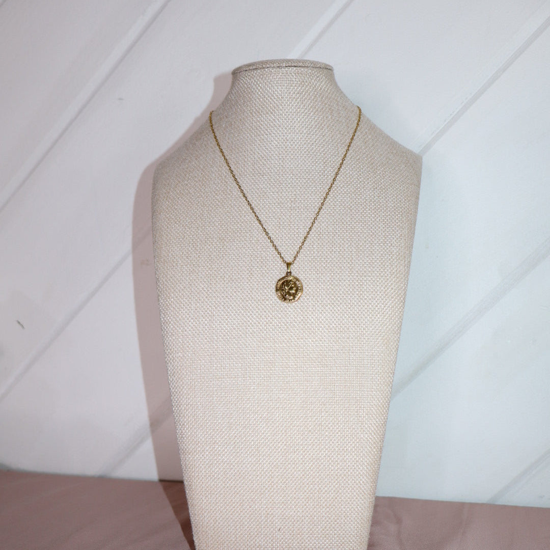gold coin necklace