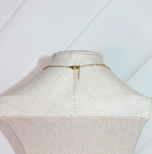 rectangle spiral necklace in gold