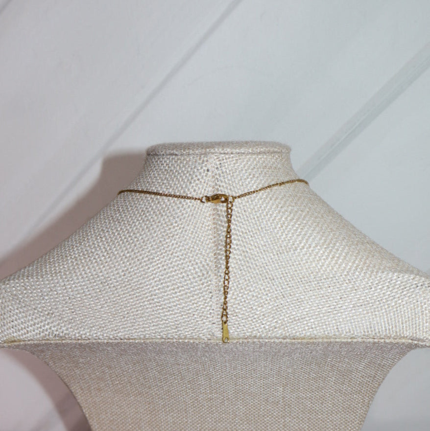 18k gold plated tigers eye mini necklace