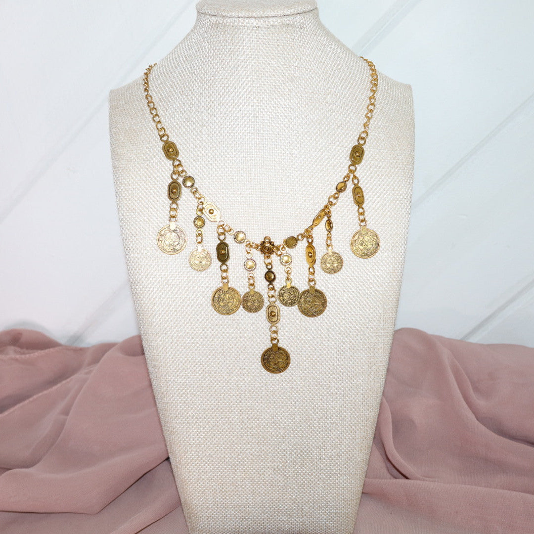 long bohemian pendant chain necklace