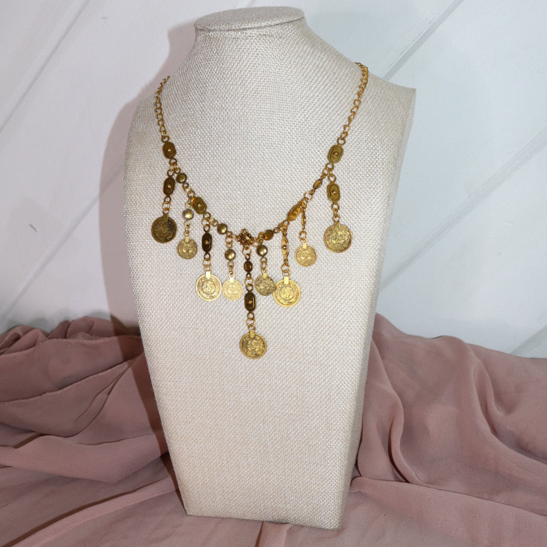 long bohemian pendant chain necklace