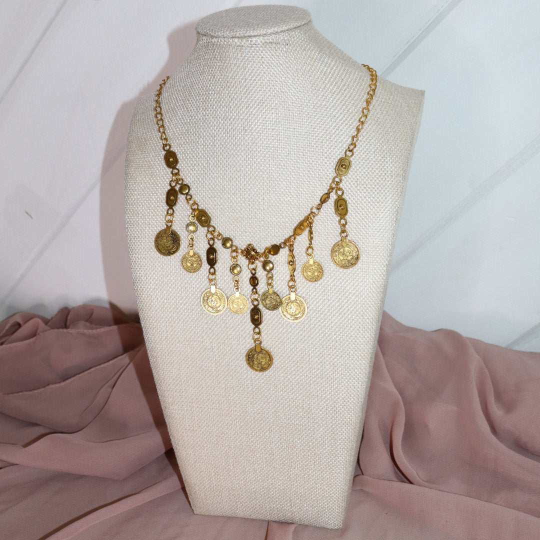 long bohemian pendant chain necklace