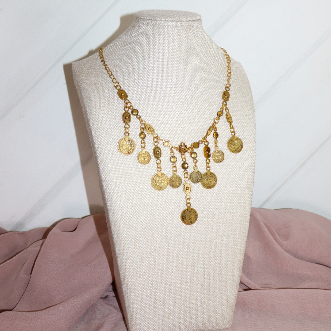 long bohemian pendant chain necklace