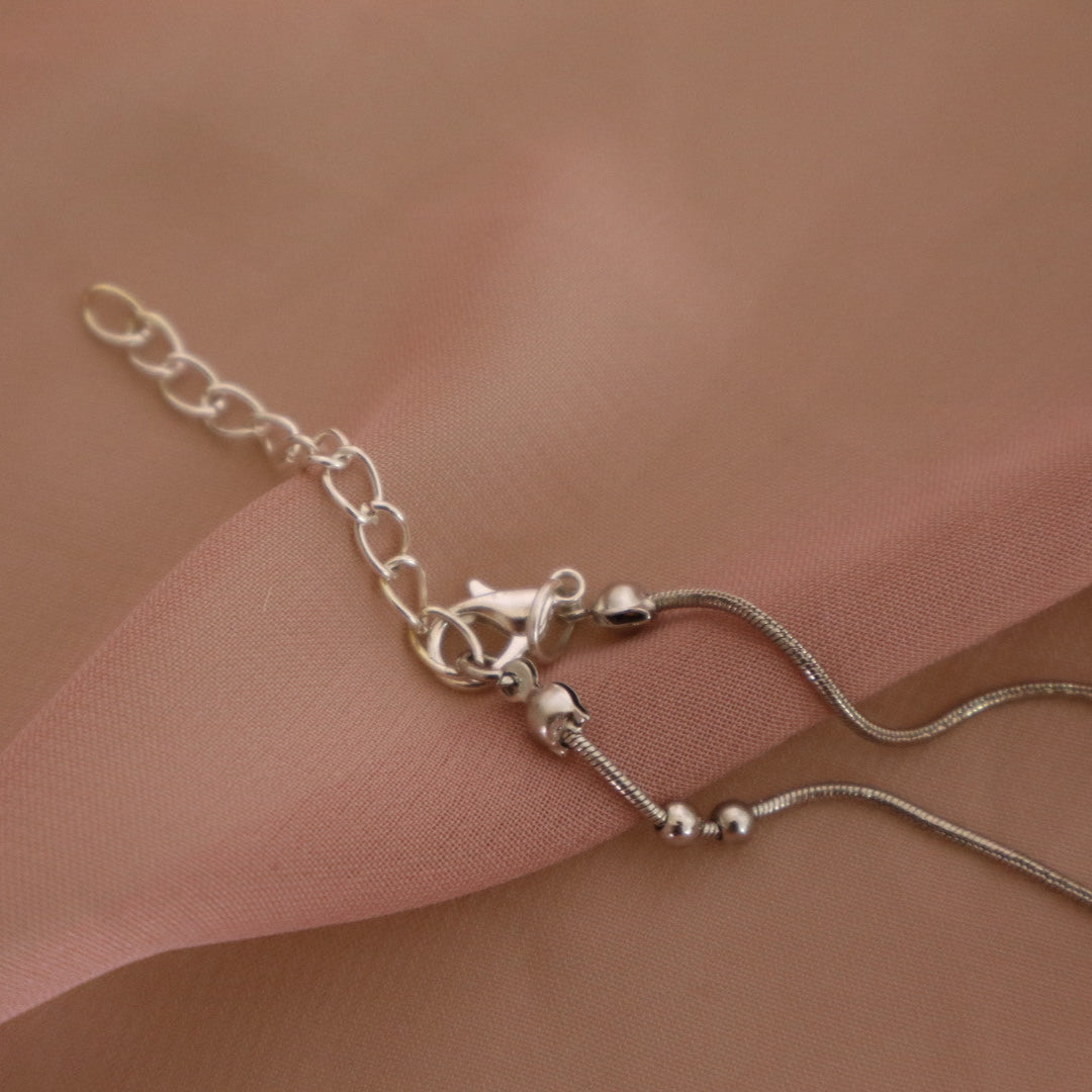 silver heart shaped watch necklace