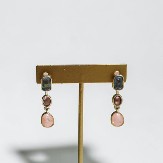 Blush Mosaic Drop Earrings