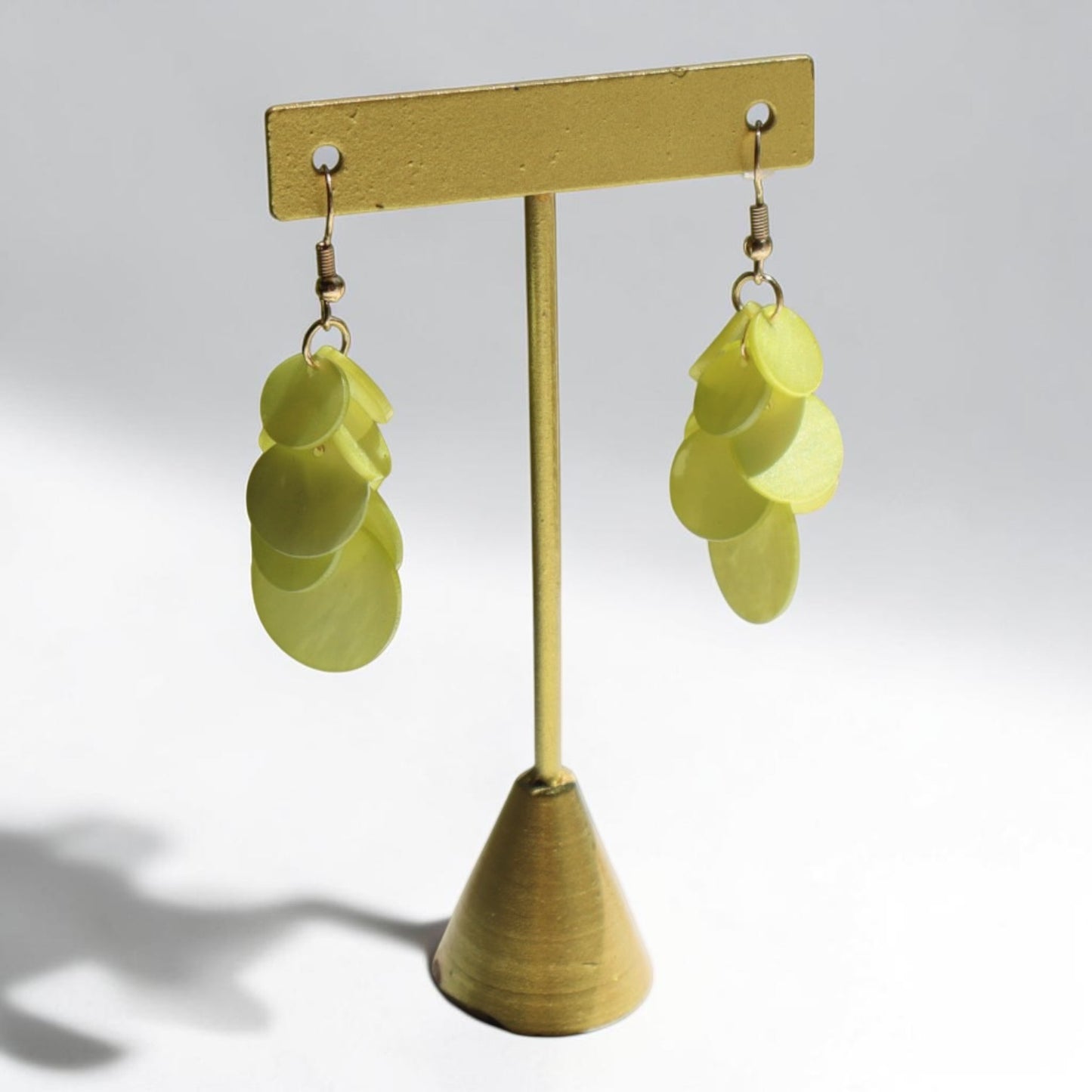 Lime Glimmer Sequin Earrings