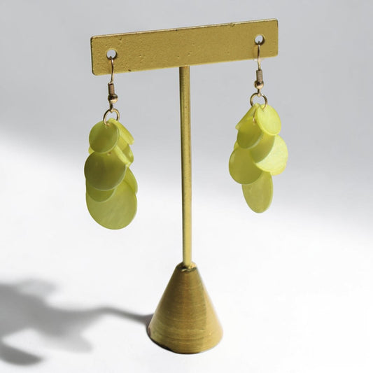 Lime Glimmer Sequin Earrings