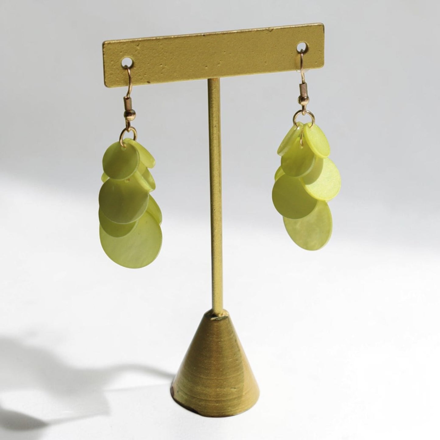 Lime Glimmer Sequin Earrings