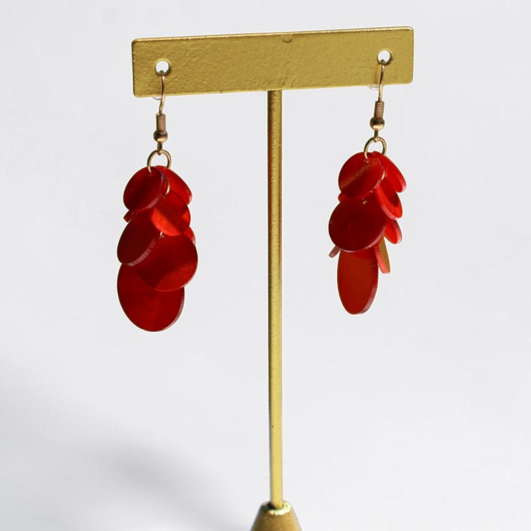 Cherry Glimmer Sequin Earrings