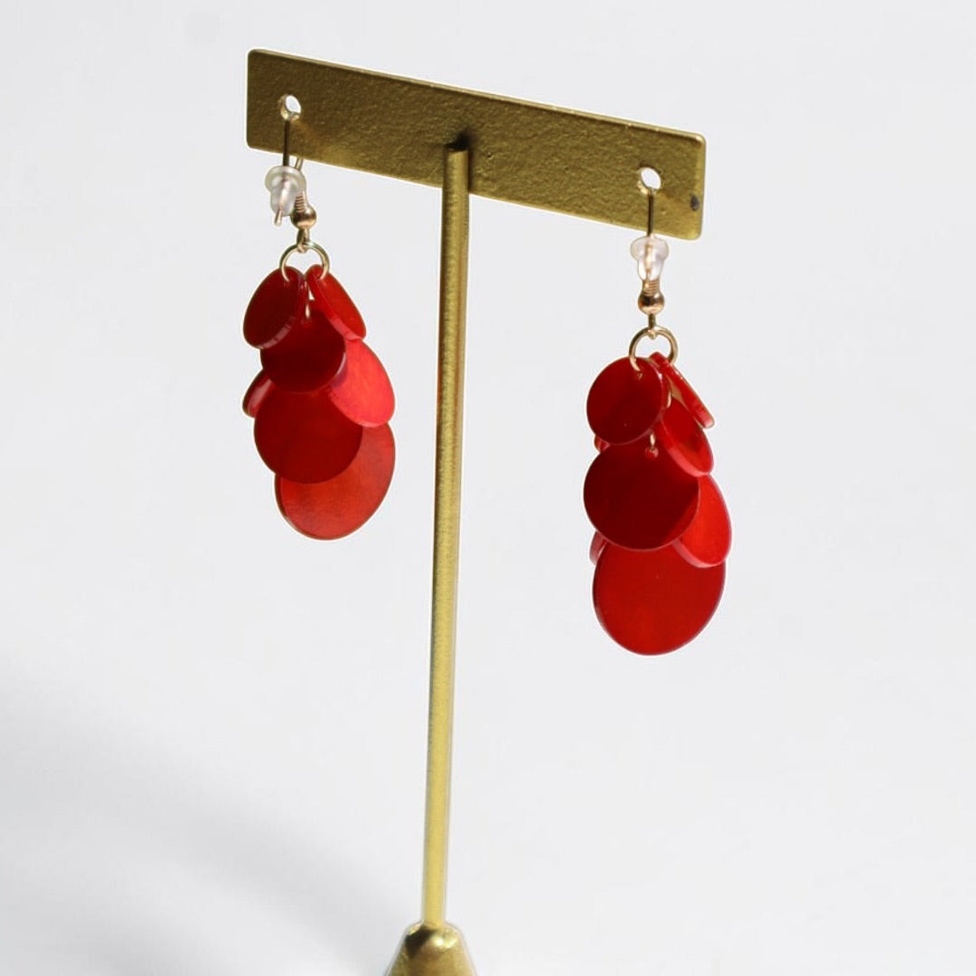 Cherry Glimmer Sequin Earrings
