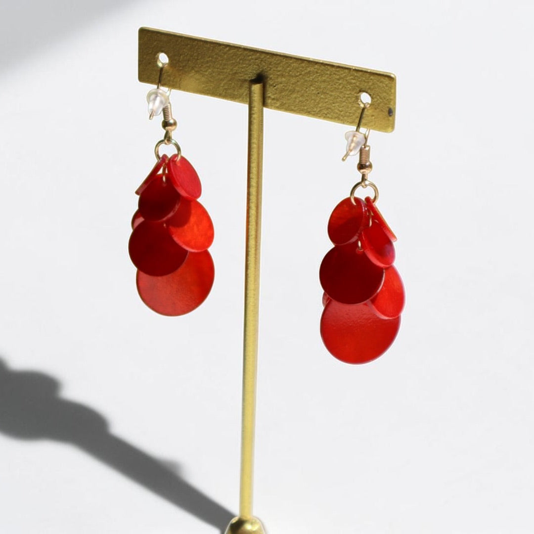 Cherry Glimmer Sequin Earrings