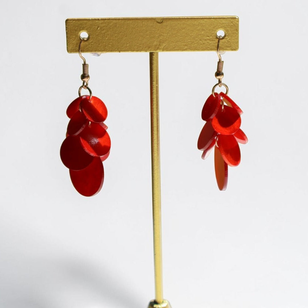Cherry Glimmer Sequin Earrings
