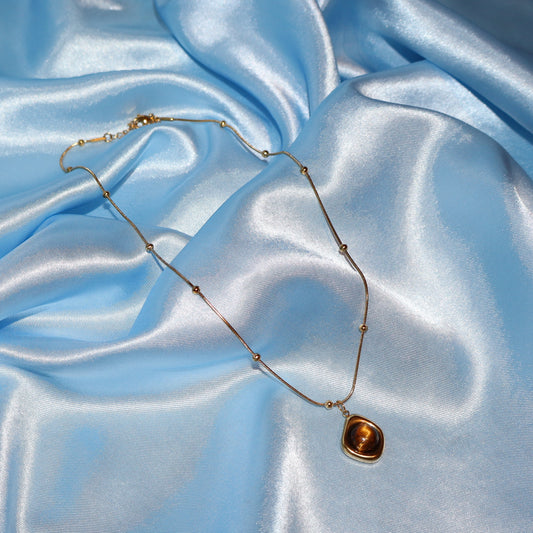 gold tigers eye necklace