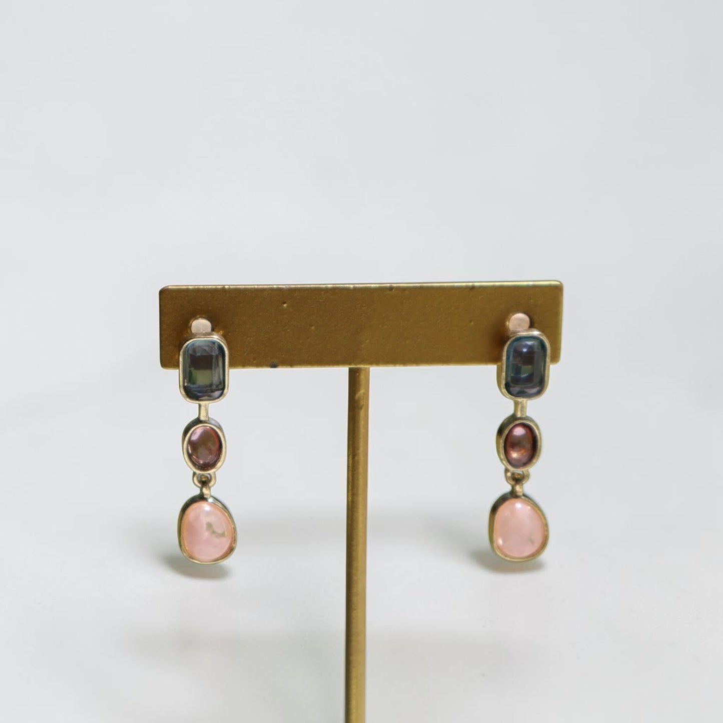 Blush Mosaic Drop Earrings