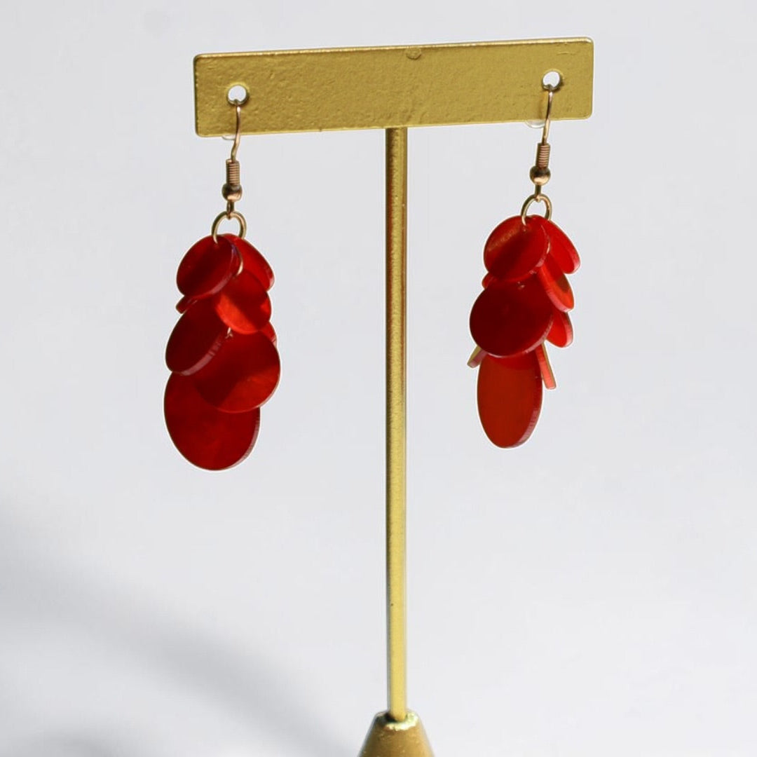 Cherry Glimmer Sequin Earrings