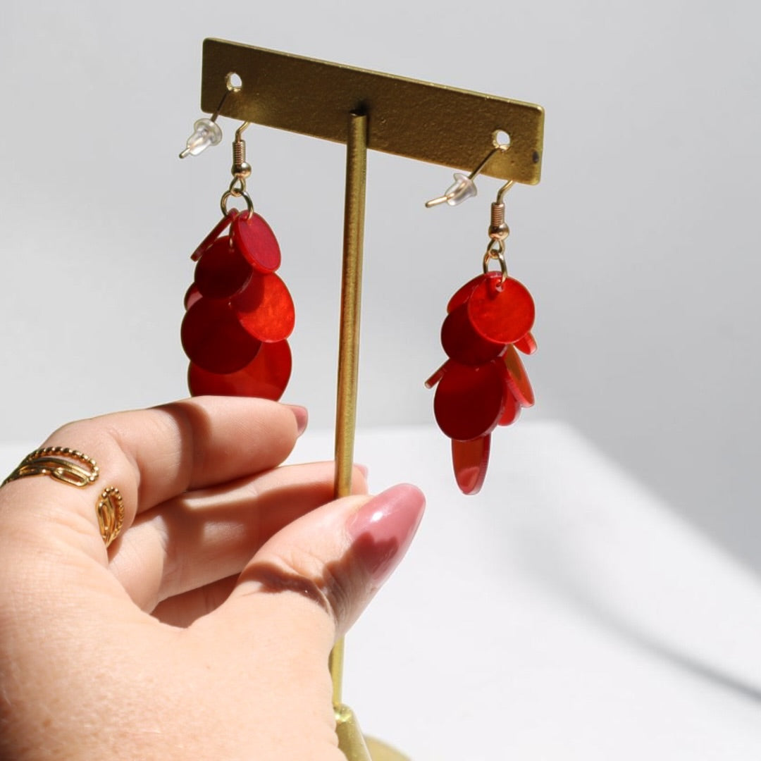 Cherry Glimmer Sequin Earrings