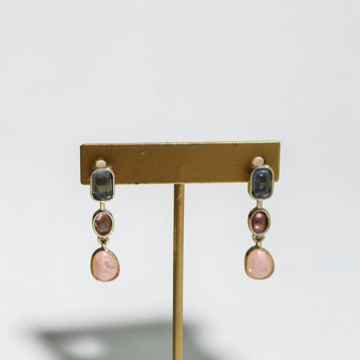 Blush Mosaic Drop Earrings
