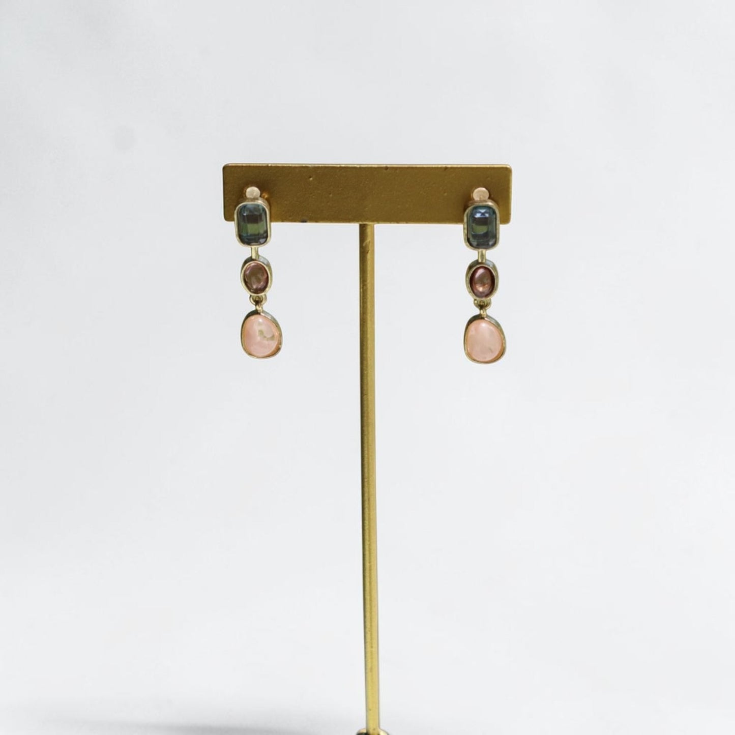 Blush Mosaic Drop Earrings