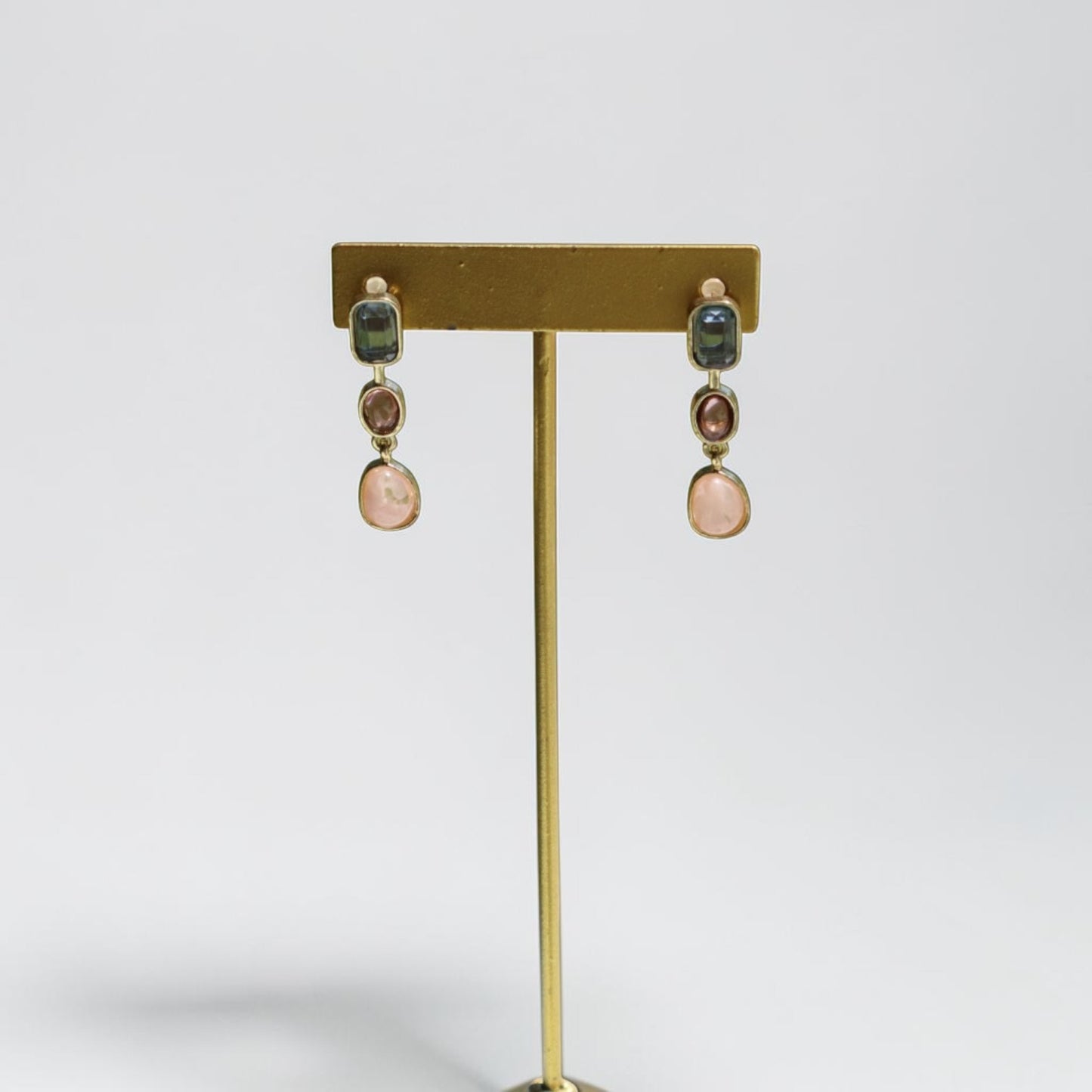 Blush Mosaic Drop Earrings