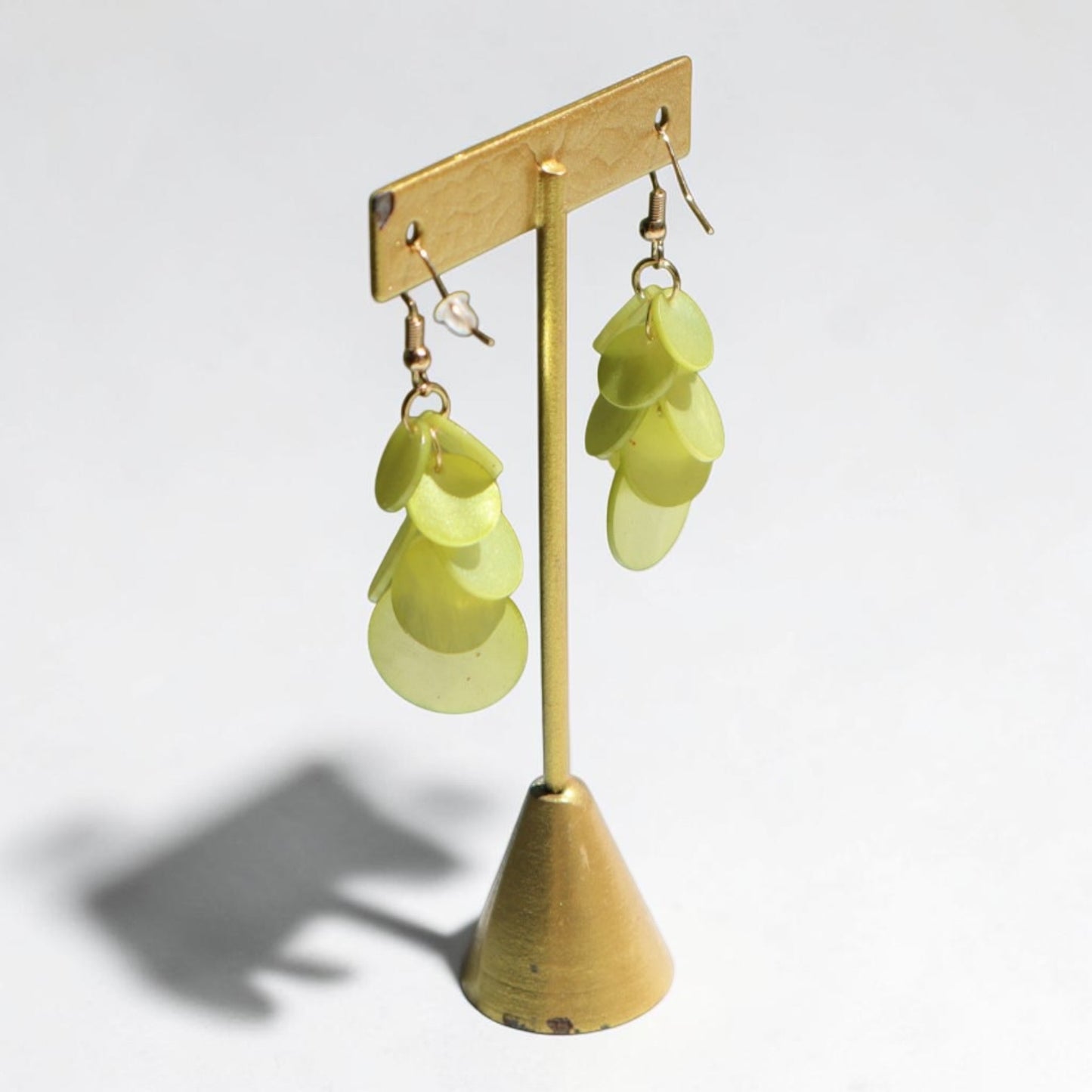 Lime Glimmer Sequin Earrings