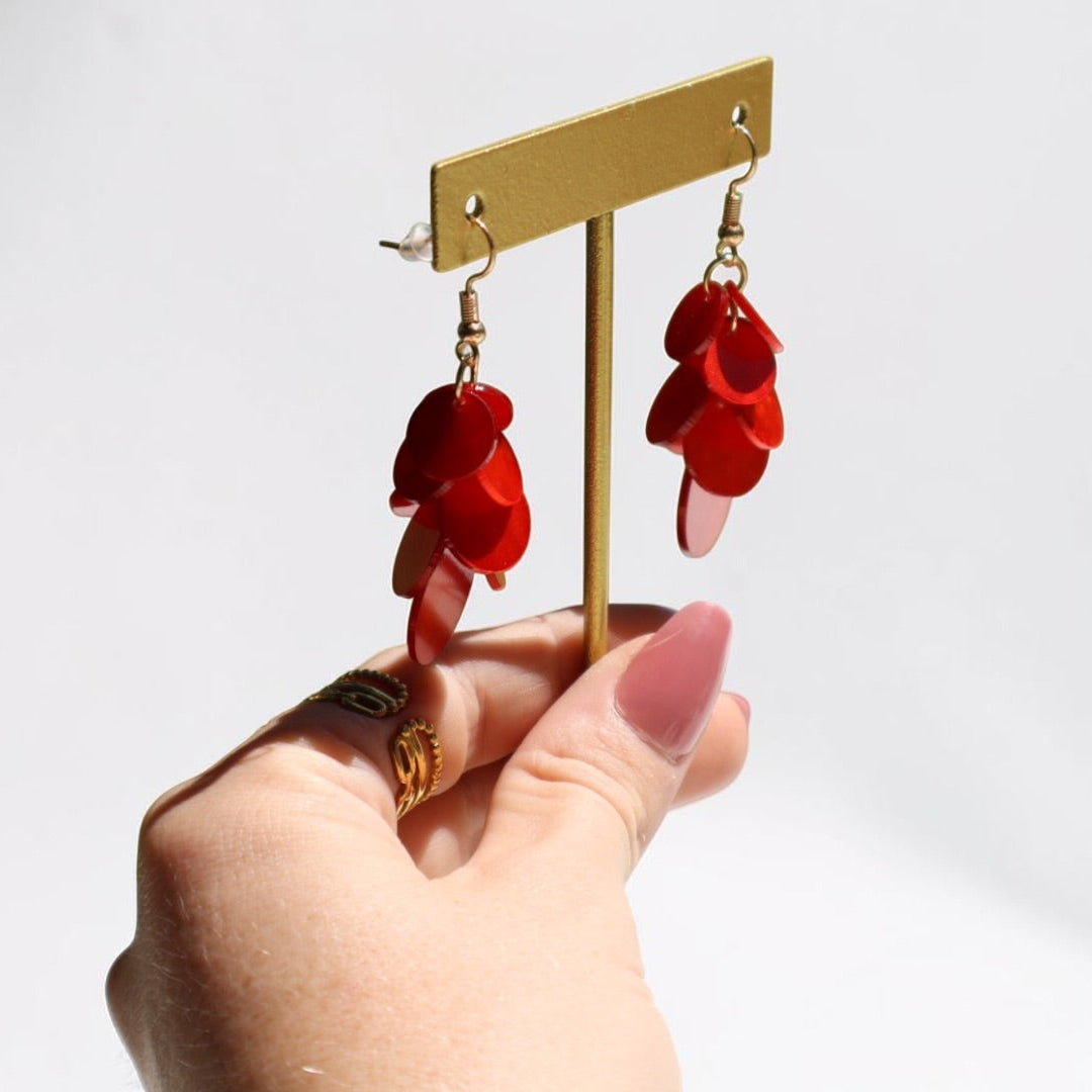 Cherry Glimmer Sequin Earrings