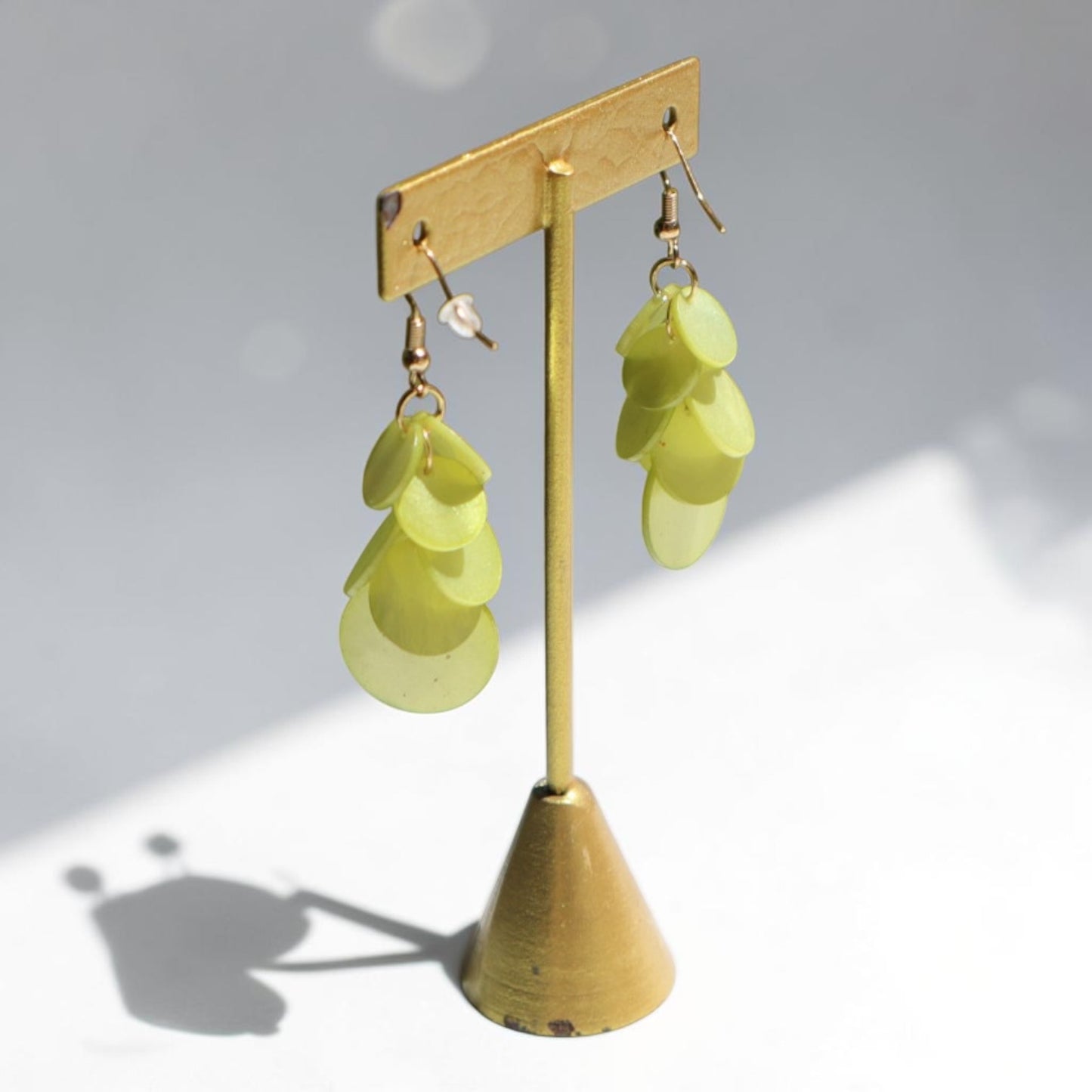 Lime Glimmer Sequin Earrings