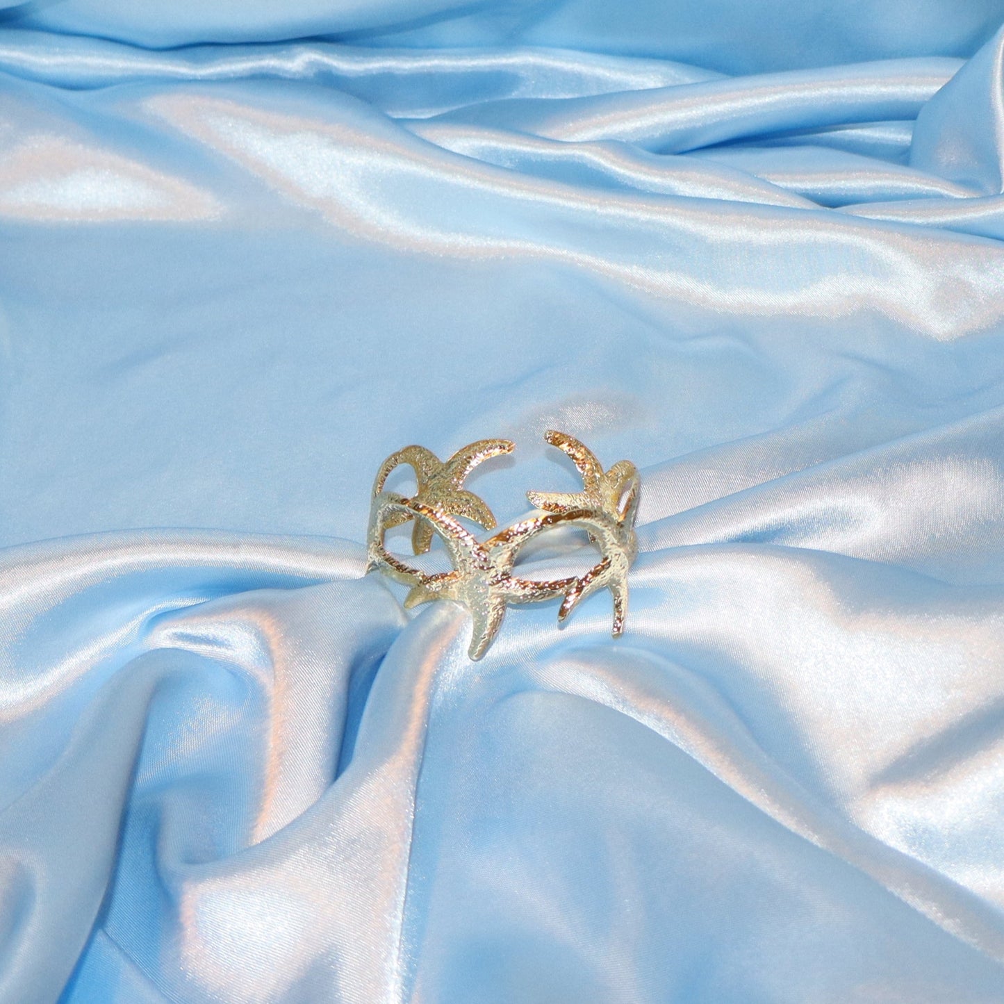 starfish gold arm cuff/bangel