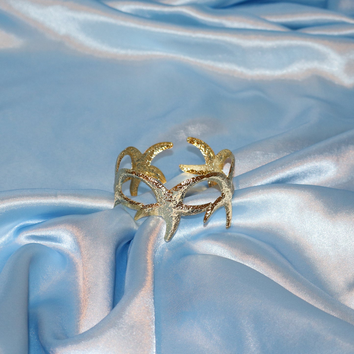 starfish gold arm cuff/bangel