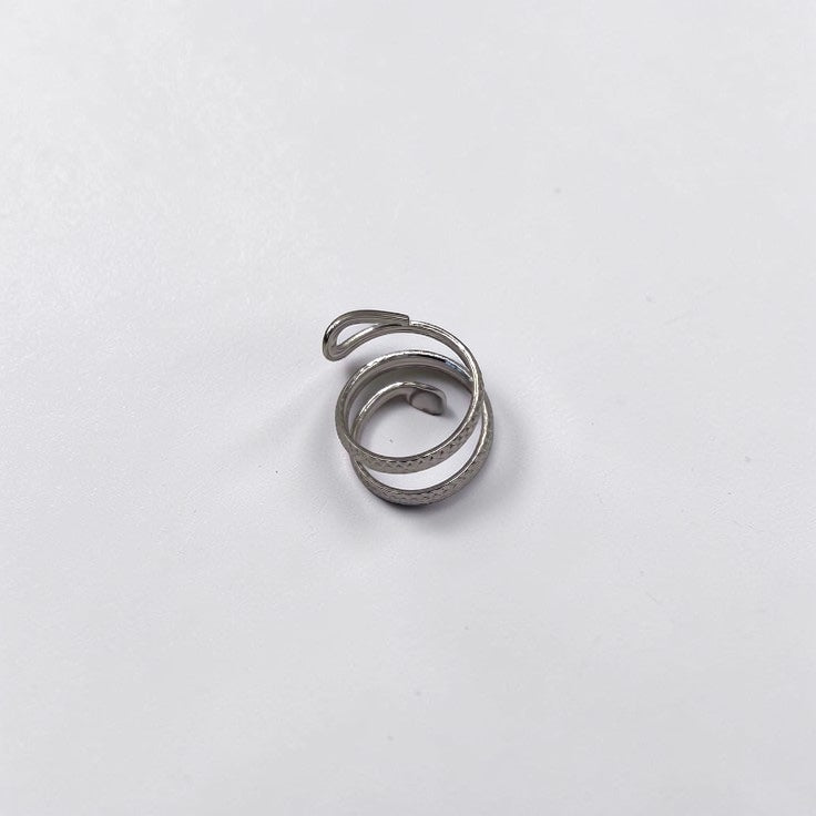 Silver Snake Spiral Ring