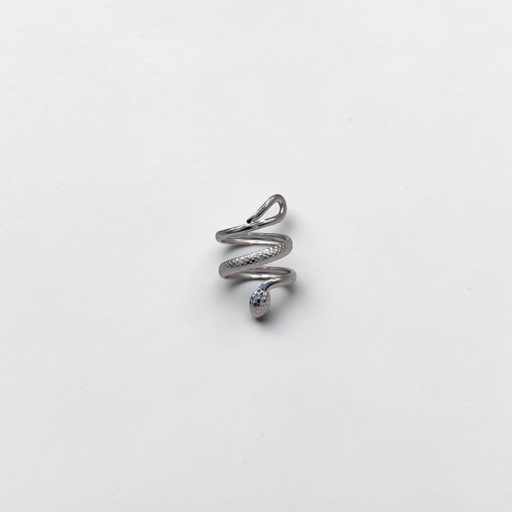 Silver Snake Spiral Ring