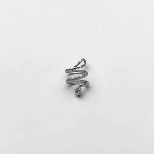 Silver Snake Spiral Ring