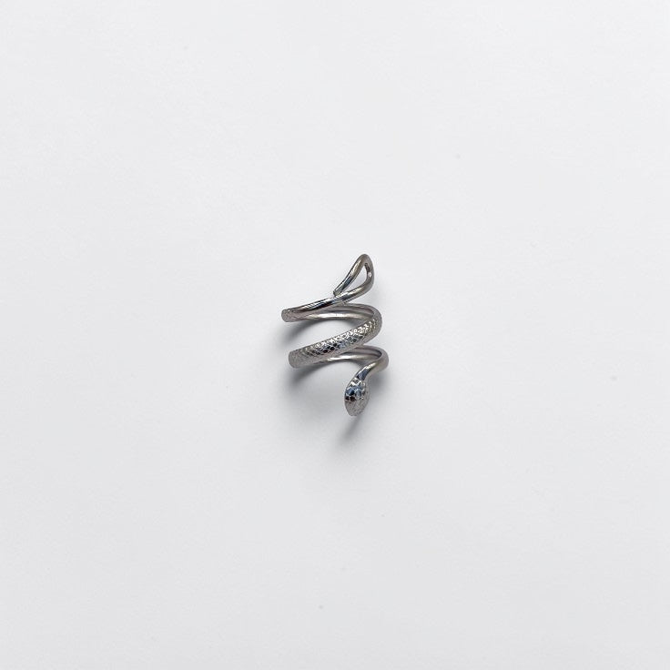 Silver Snake Spiral Ring