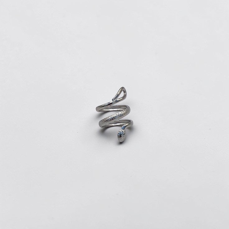 Silver Snake Spiral Ring