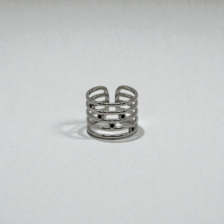 Midnight Orbit Ring – Silver