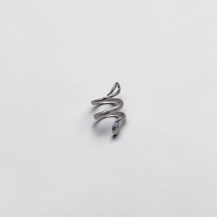 Silver Snake Spiral Ring