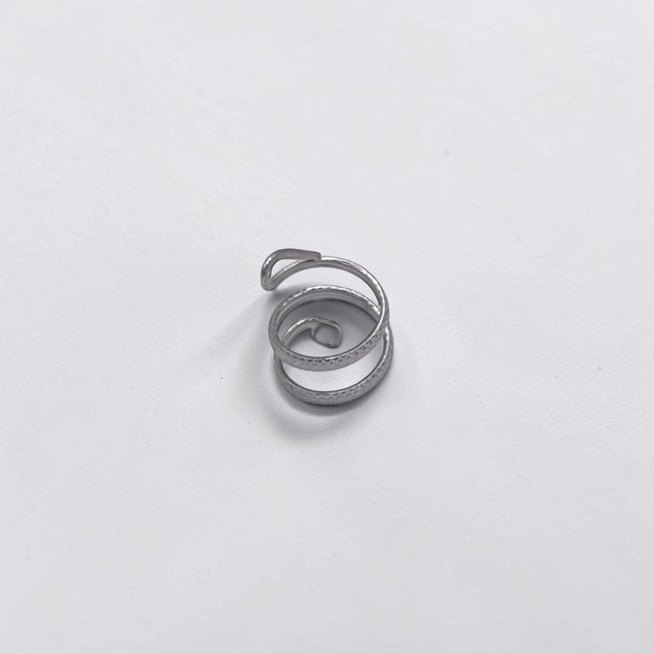 Silver Snake Spiral Ring