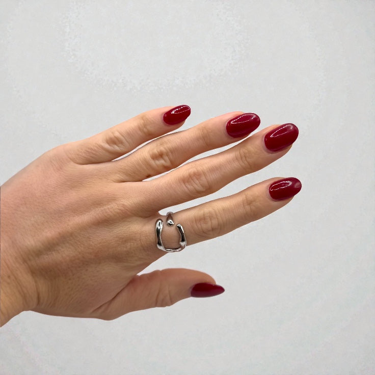 Liquid Flow Ring – Silver