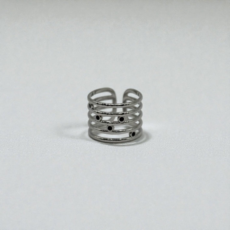 Midnight Orbit Ring – Silver